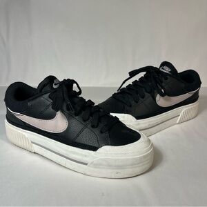 Nike Court Legacy Lift Black Sail Platinum Violet Size 6